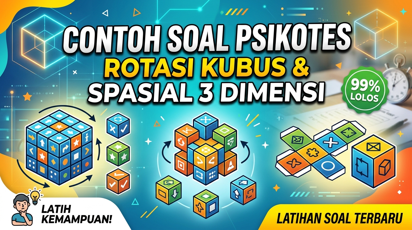 Contoh Soal Psikotes Rotasi Kubus dan Spasial 3 Dimensi