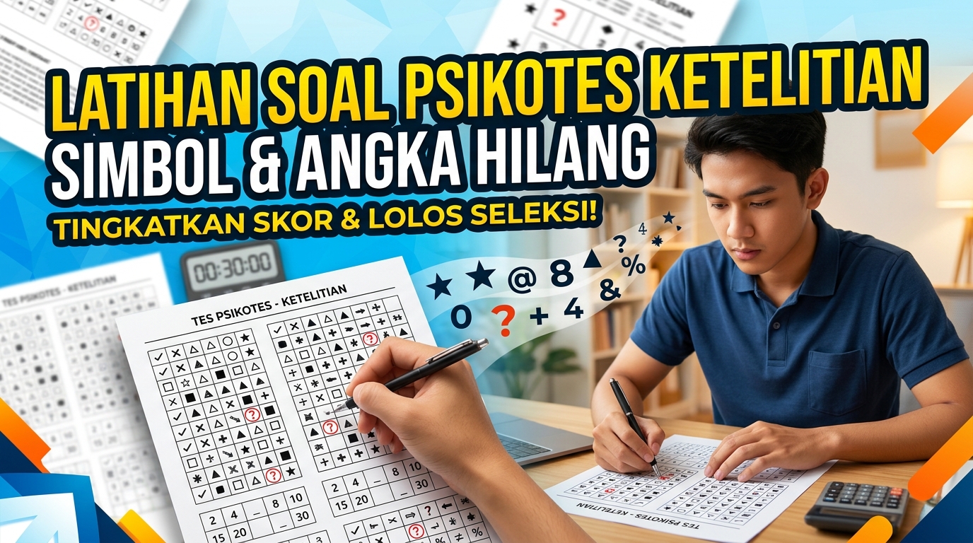 Latihan Soal Psikotes Ketelitian Simbol dan Angka Hilang
