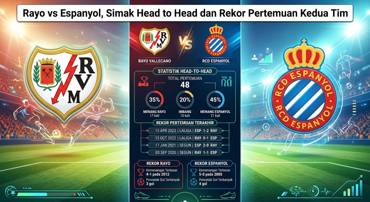 Rayo vs Espanyol, Simak Head to Head dan Rekor Pertemuan Kedua Tim