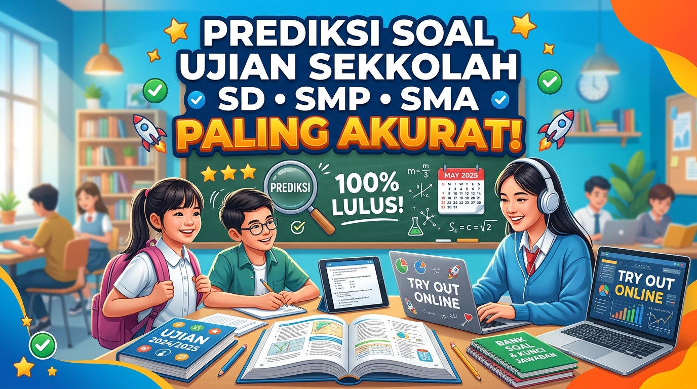 Prediksi Soal Ujian Sekolah SD SMP SMA Paling Akurat