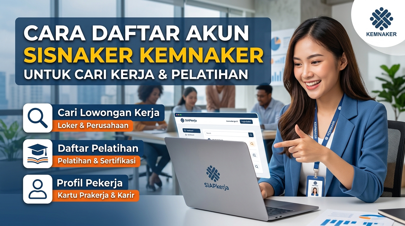 Cara Daftar Akun Sisnaker Kemnaker untuk Cari Kerja dan Pelatihan