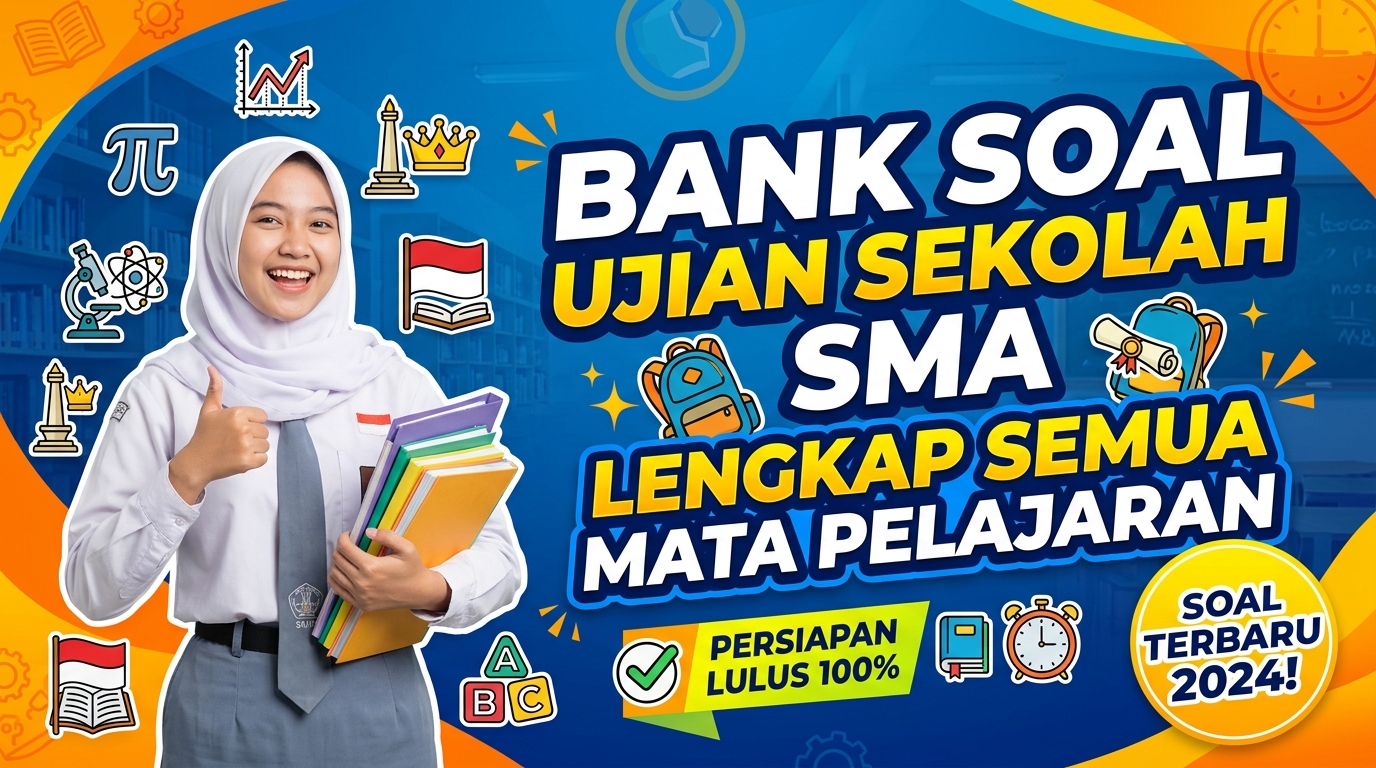 Bank Soal Ujian Sekolah SMA Lengkap Semua Mata Pelajaran