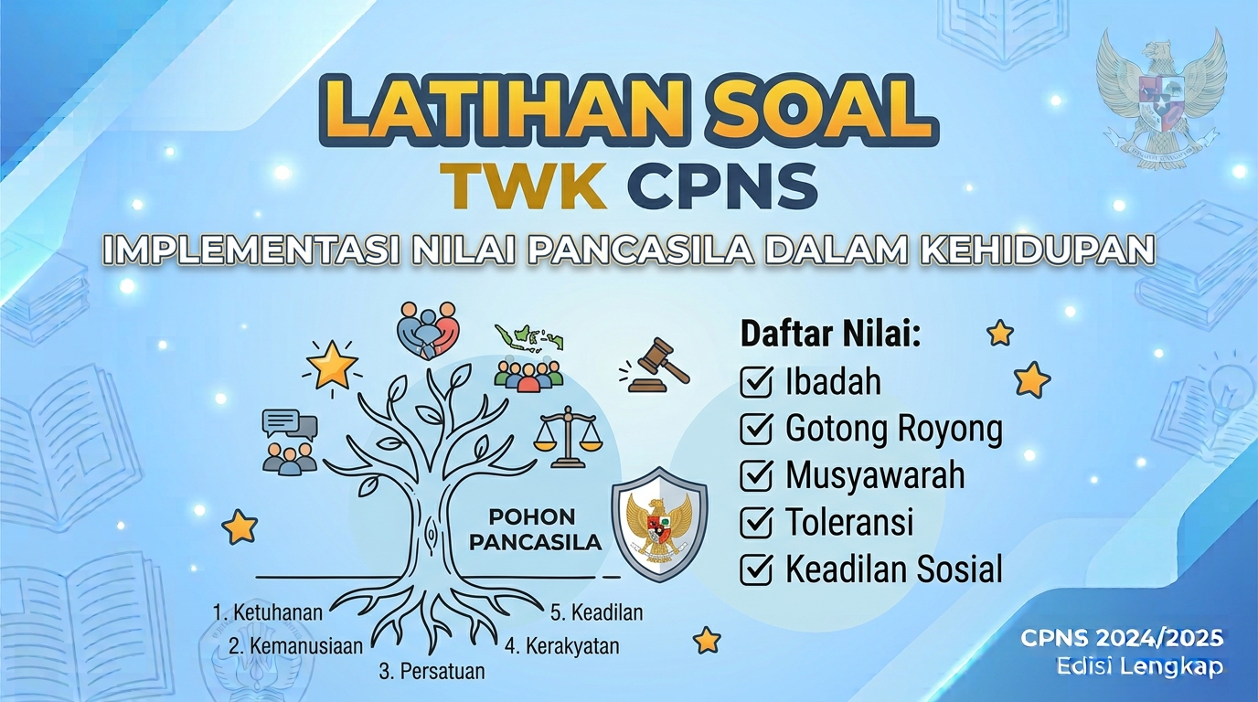 Latihan Soal TWK CPNS Implementasi Nilai Pancasila dalam Kehidupan