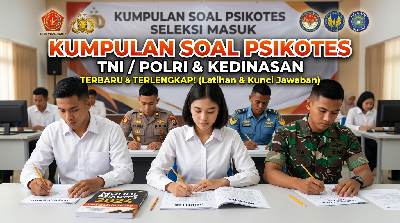 Kumpulan Soal Psikotes Seleksi Masuk TNI / Polri dan Kedinasan