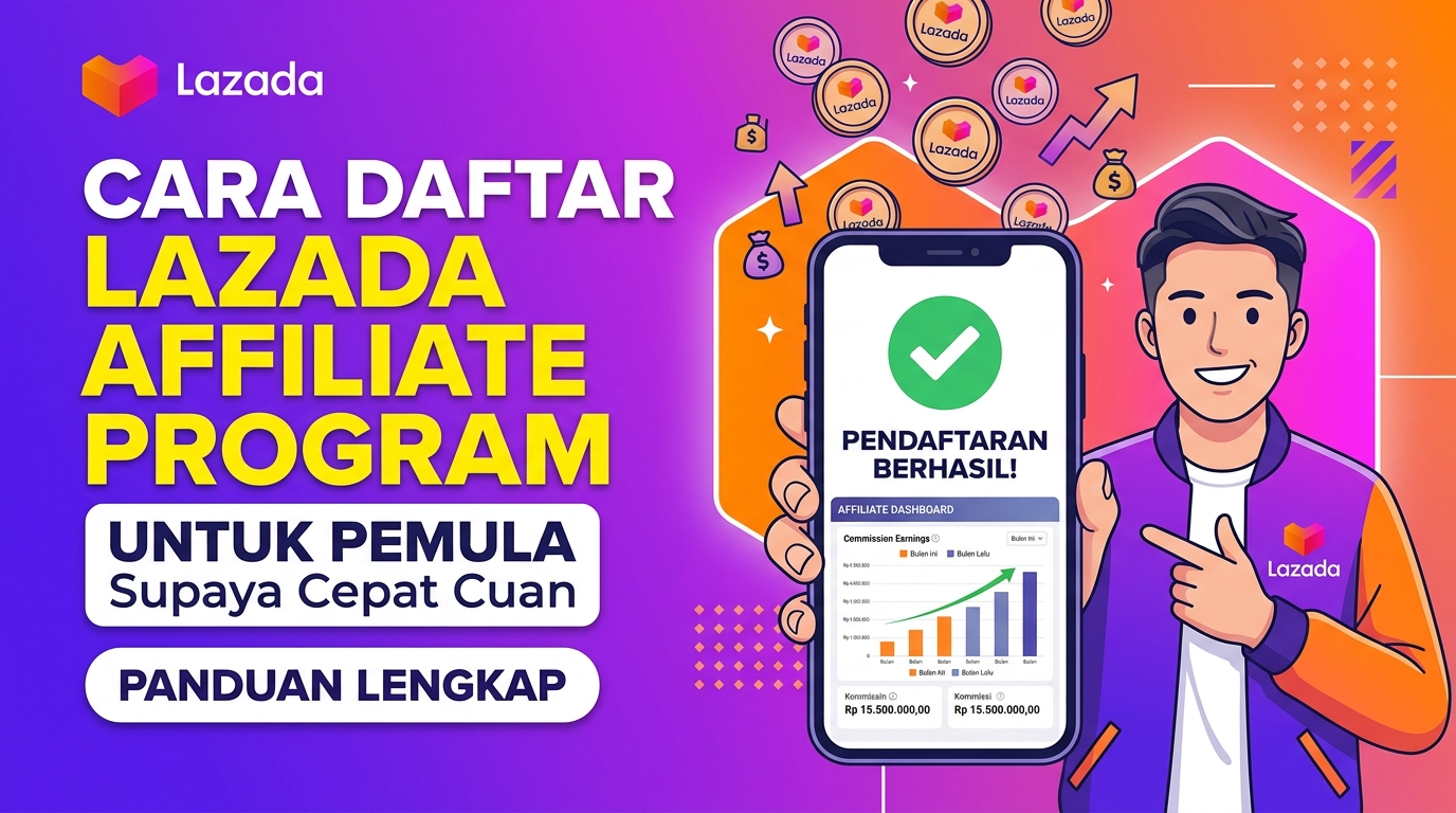 Cara Daftar Lazada Affiliate Program untuk Pemula Supaya Cepat Cuan
