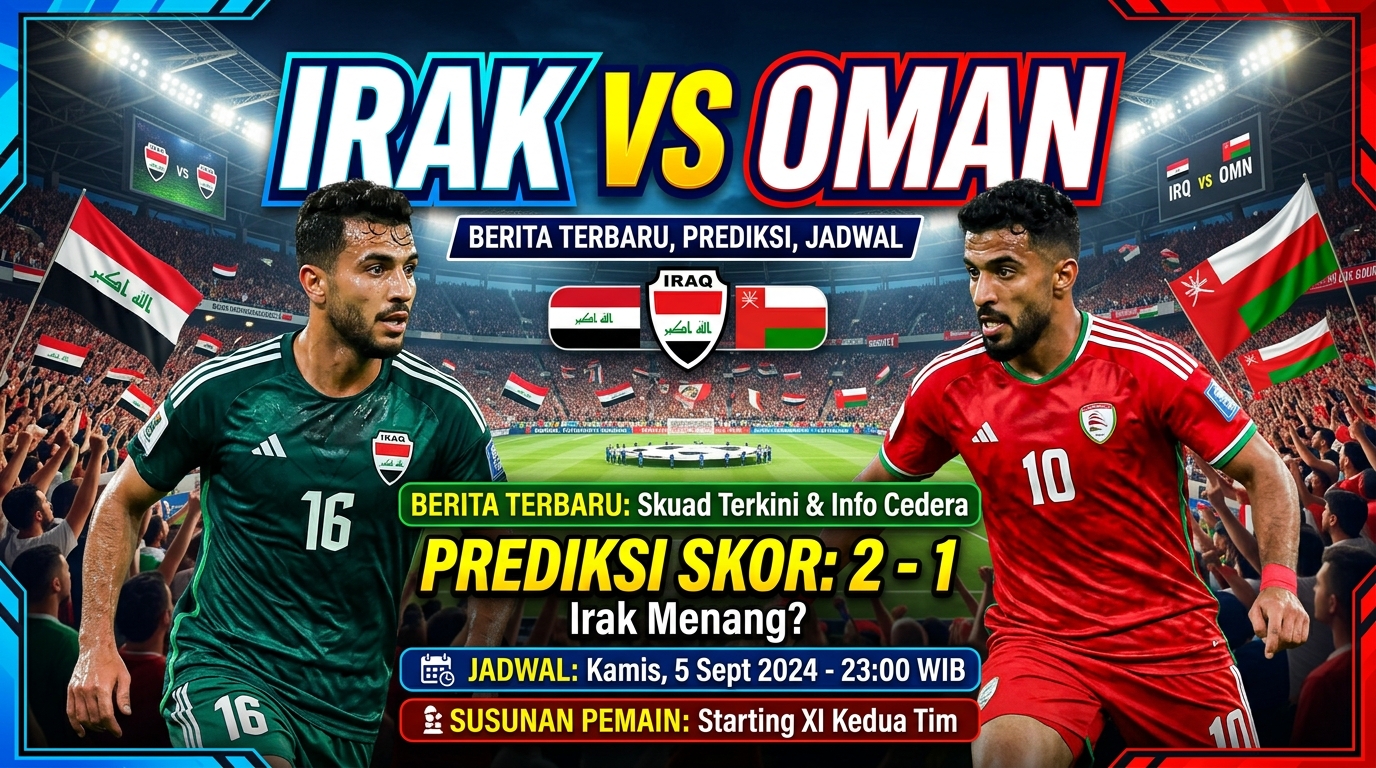 Irak vs Oman: Berita Terbaru, Prediksi Skor, Jadwal, dan Susunan Pemain