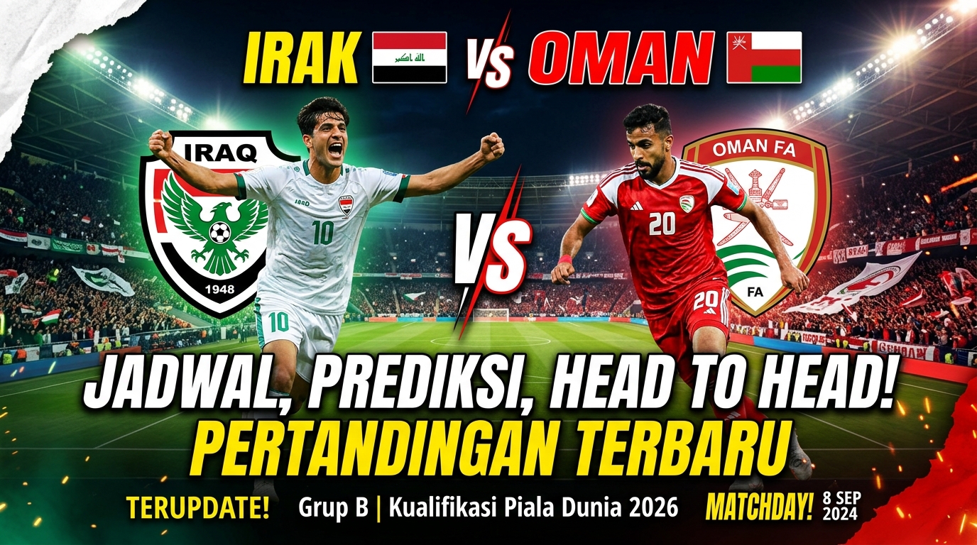 Irak vs Oman: Jadwal, Prediksi, dan Head to Head Pertandingan Terbaru
