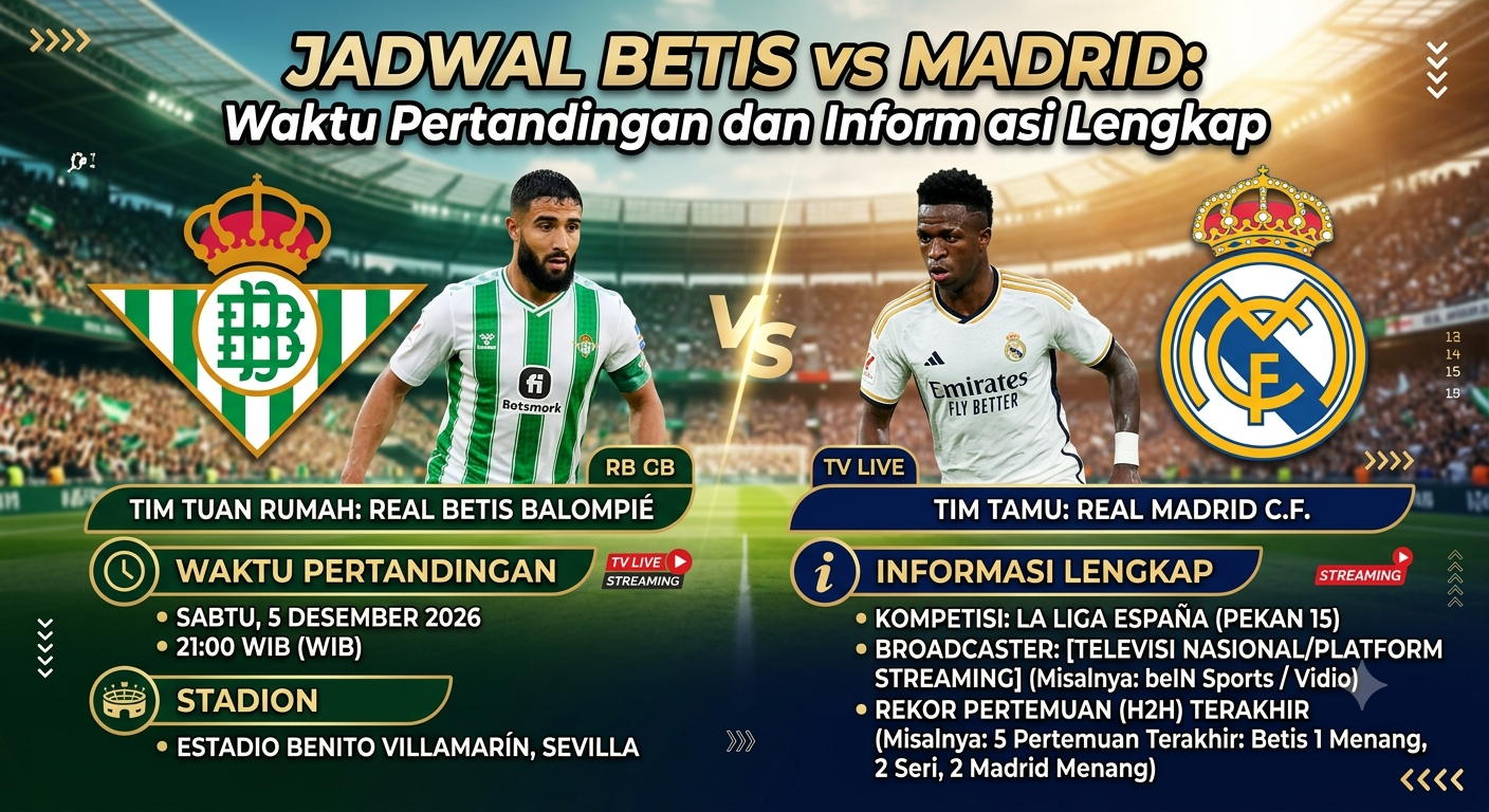 Jadwal Betis vs Madrid: Waktu Pertandingan dan Informasi Lengkap