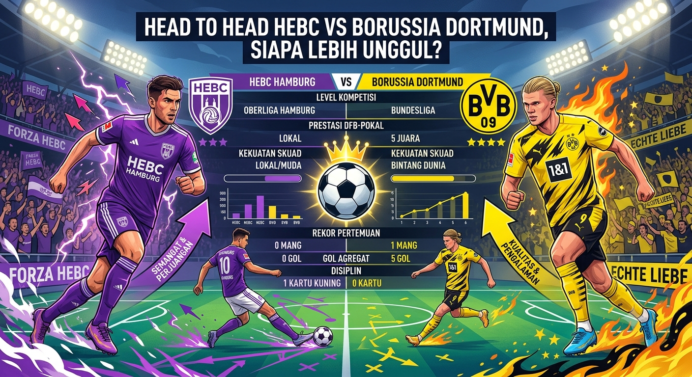 Head to Head HEBC vs Borussia Dortmund, Siapa Lebih Unggul?