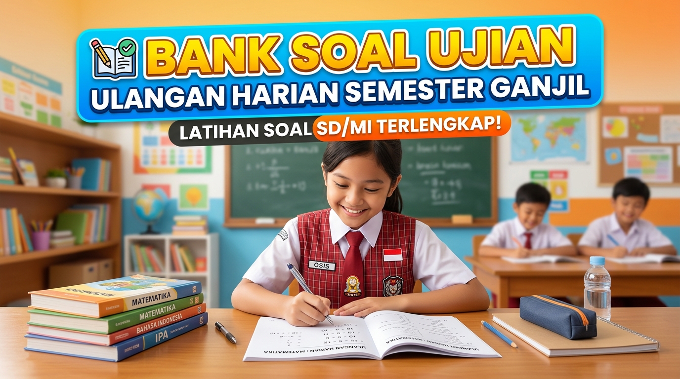Bank Soal Ujian Ulangan Harian Semester Ganjil untuk SD, SMP, dan SMA