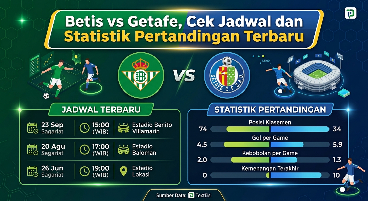 Betis vs Getafe, Cek Jadwal dan Statistik Pertandingan Terbaru