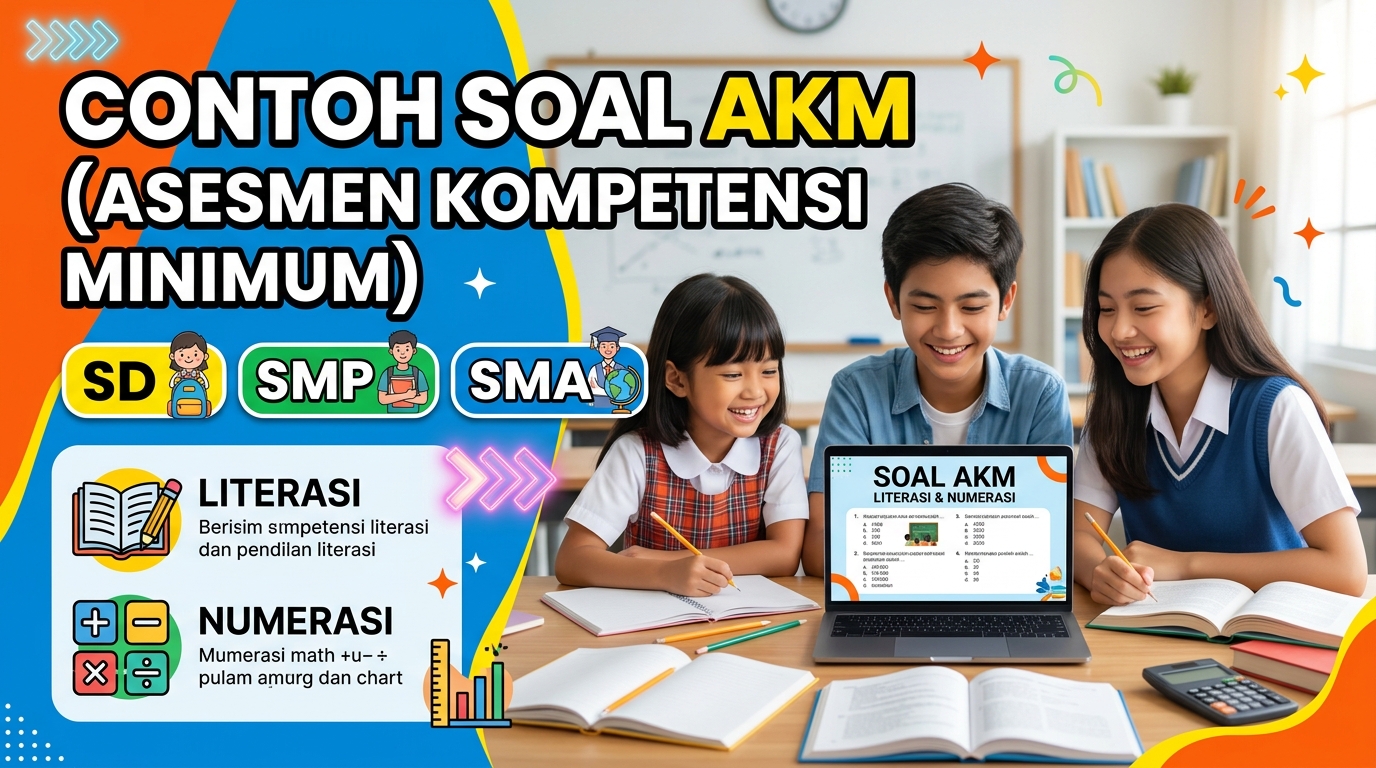 Contoh Soal Asesmen Kompetensi Minimum SD SMP SMA dan Pembahasannya