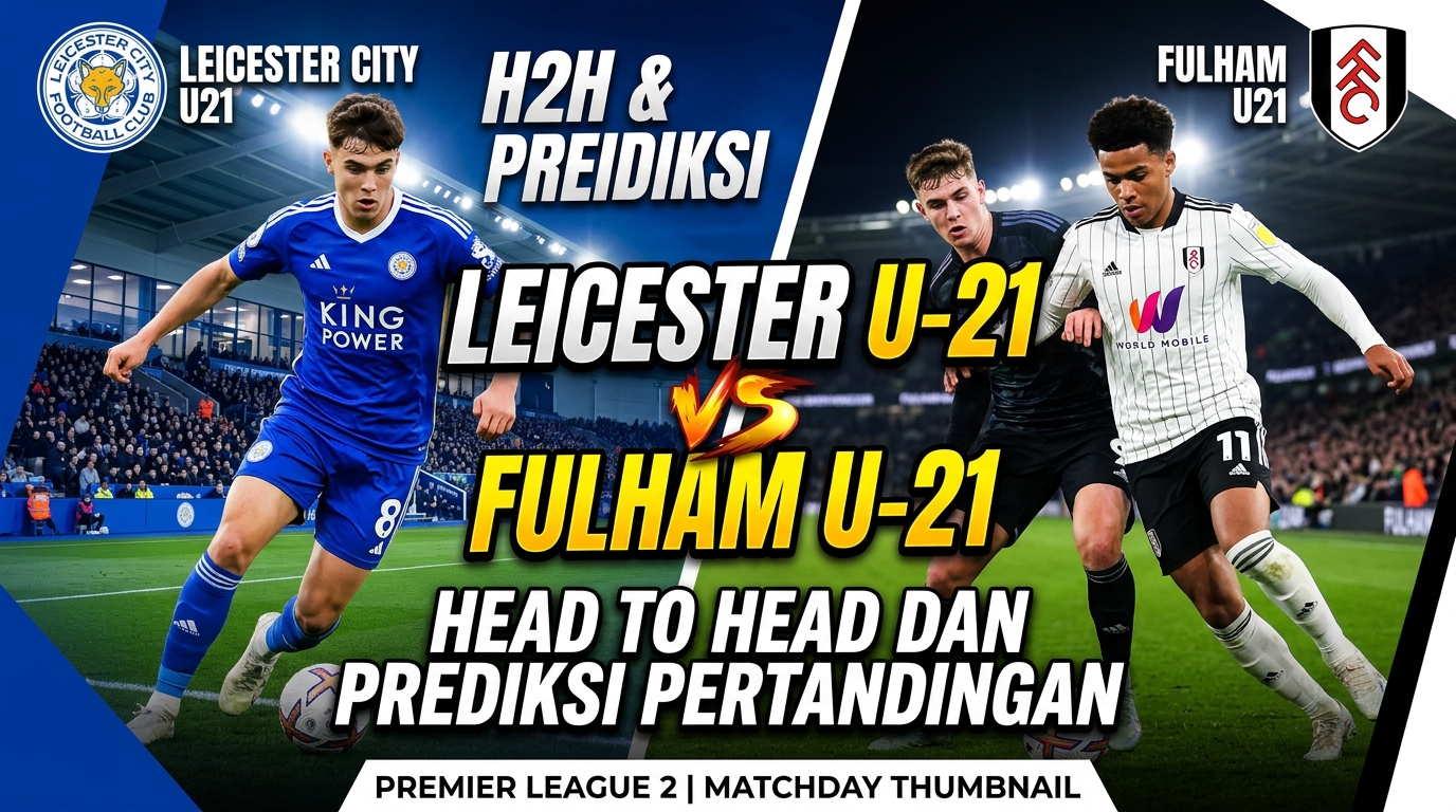 Leicester U-21 vs Fulham U-21: Head to Head dan Prediksi Pertandingan