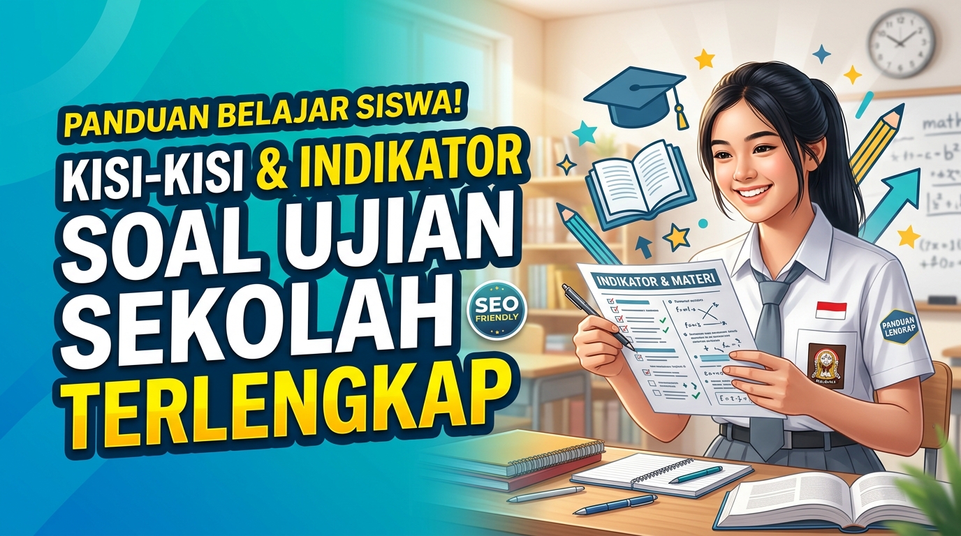 Kisi-Kisi Indikator Soal Ujian Sekolah Terlengkap untuk Persiapan Belajar