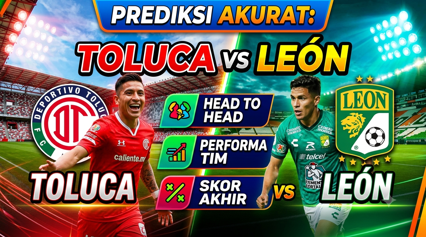 Prediksi Toluca vs León: Head to Head, Performa Tim, dan Skor Akhir