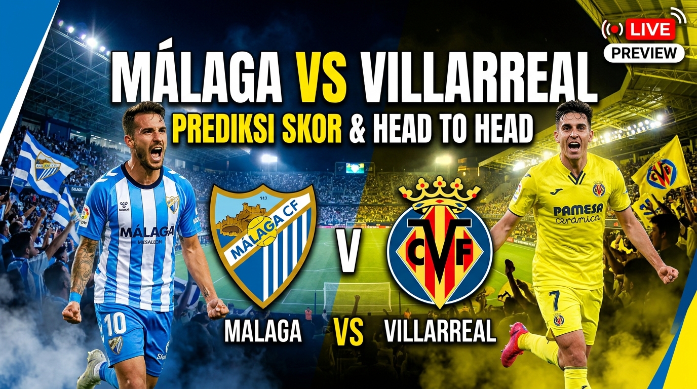 Málaga vs Villarreal: Prediksi Skor dan Head to Head