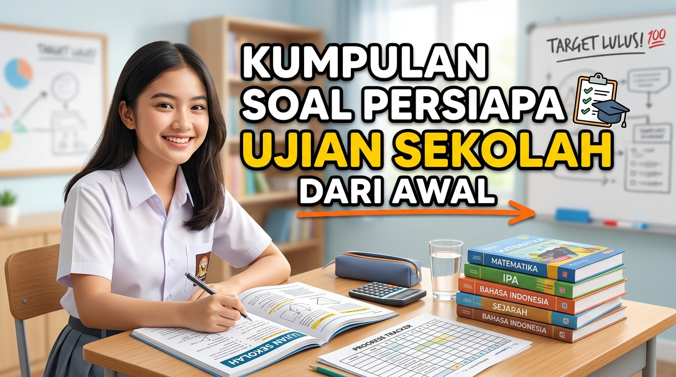 Kumpulan Soal Persiapan Ujian Sekolah dari Awal untuk SD, SMP, dan SMA