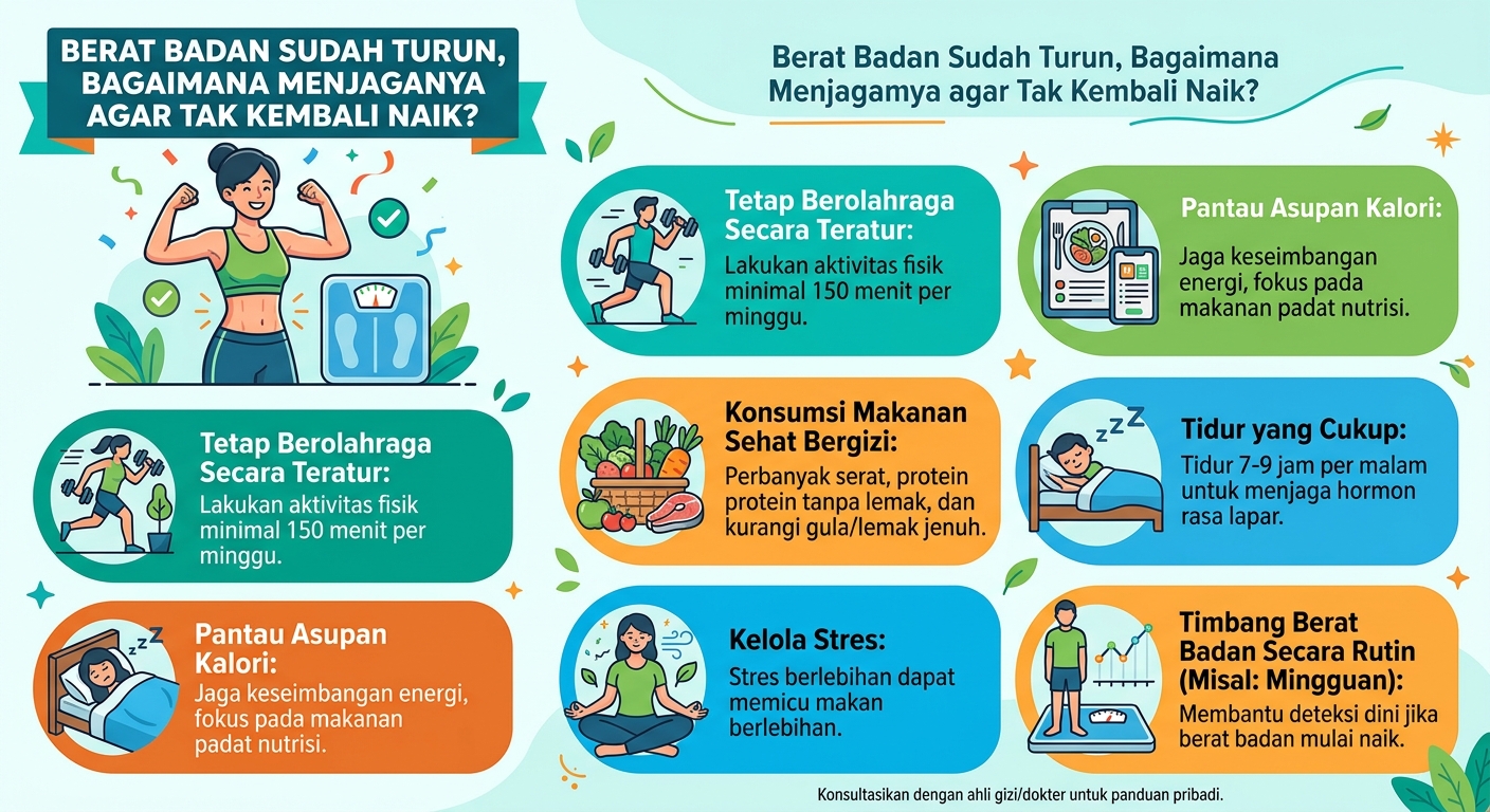 Berat Badan Sudah Turun, Bagaimana Menjaganya agar Tak Kembali Naik?