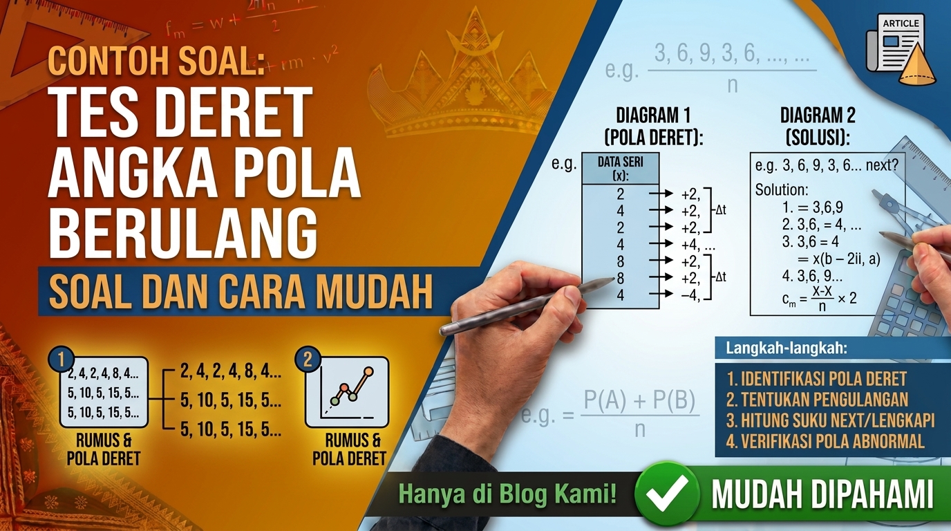 Contoh Soal Tes Deret Angka Matematika Pola Berulang dan Cara Mengerjakannya