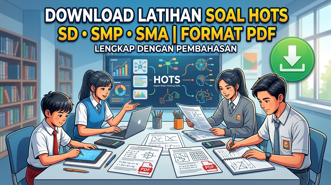 Download Latihan Soal HOTS SD SMP SMA PDF Lengkap Pembahasan