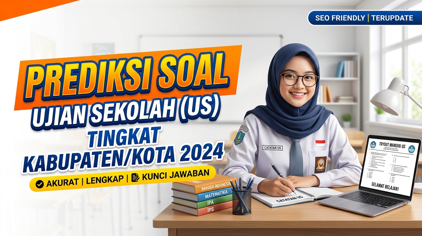Prediksi Soal Ujian Sekolah Tingkat Kabupaten Kota dan Pembahasannya