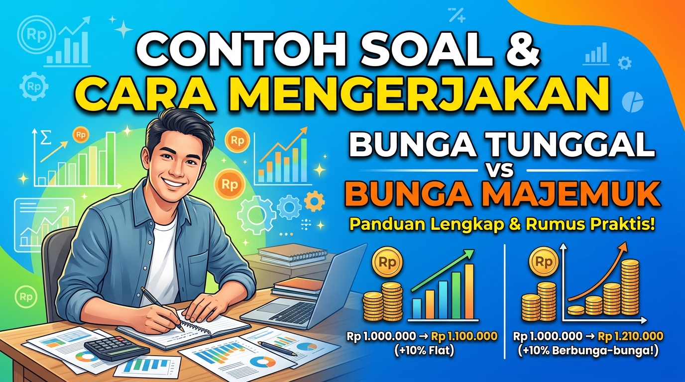 Contoh Soal Menghitung Bunga Tunggal dan Bunga Majemuk beserta Cara Mengerjakannya