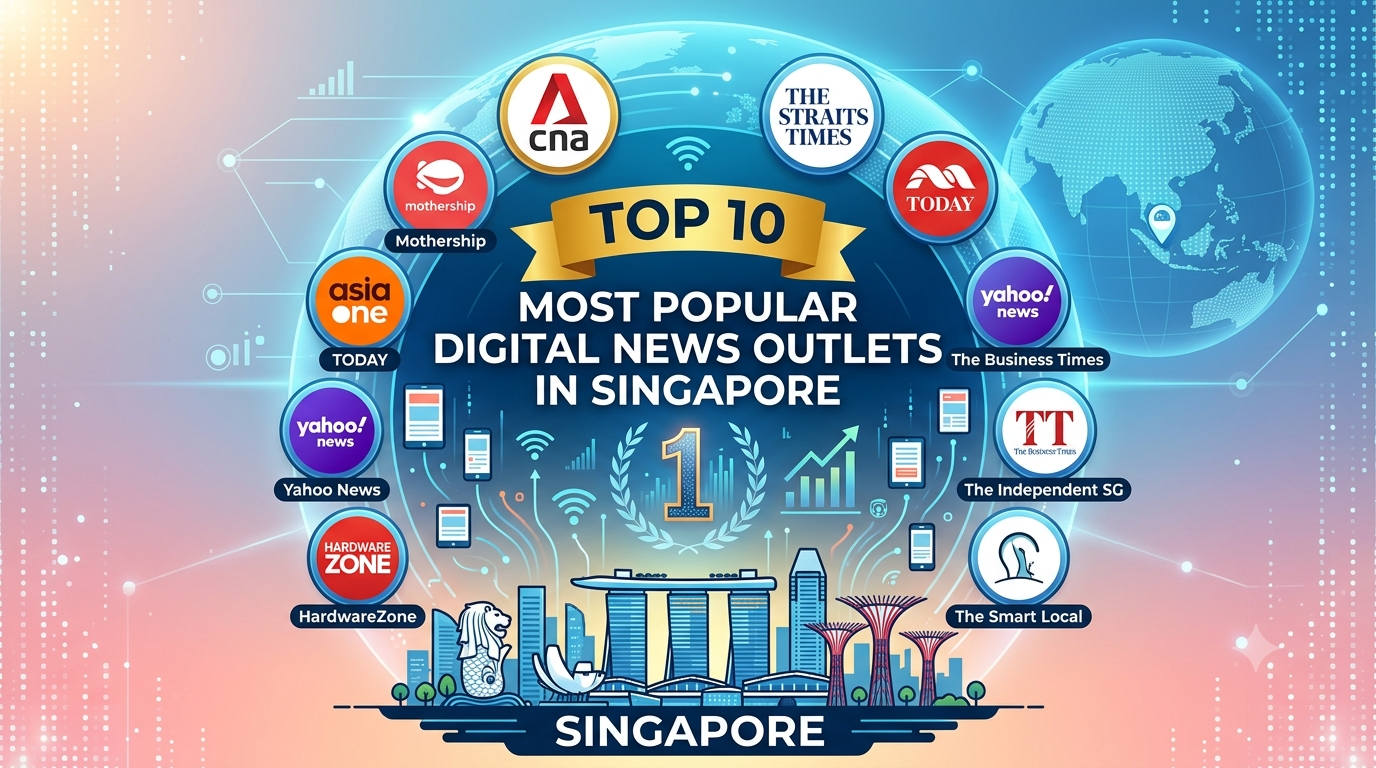 Top 10 Most Popular Digital News Outlets in Singapore