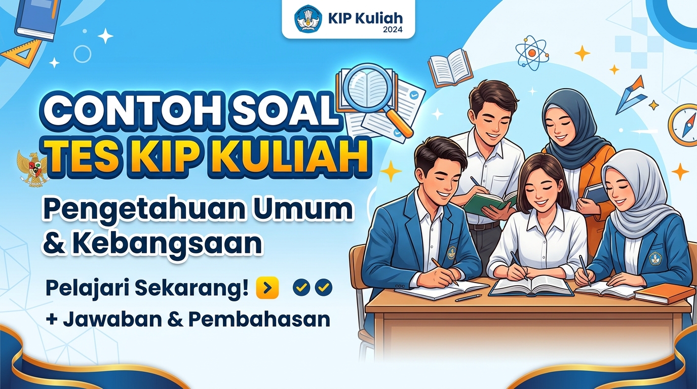 Contoh Soal Tes Pengetahuan Umum dan Kebangsaan KIP Kuliah