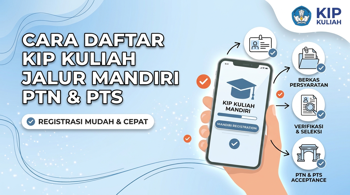 Cara Daftar KIP Kuliah Jalur Mandiri PTN dan PTS