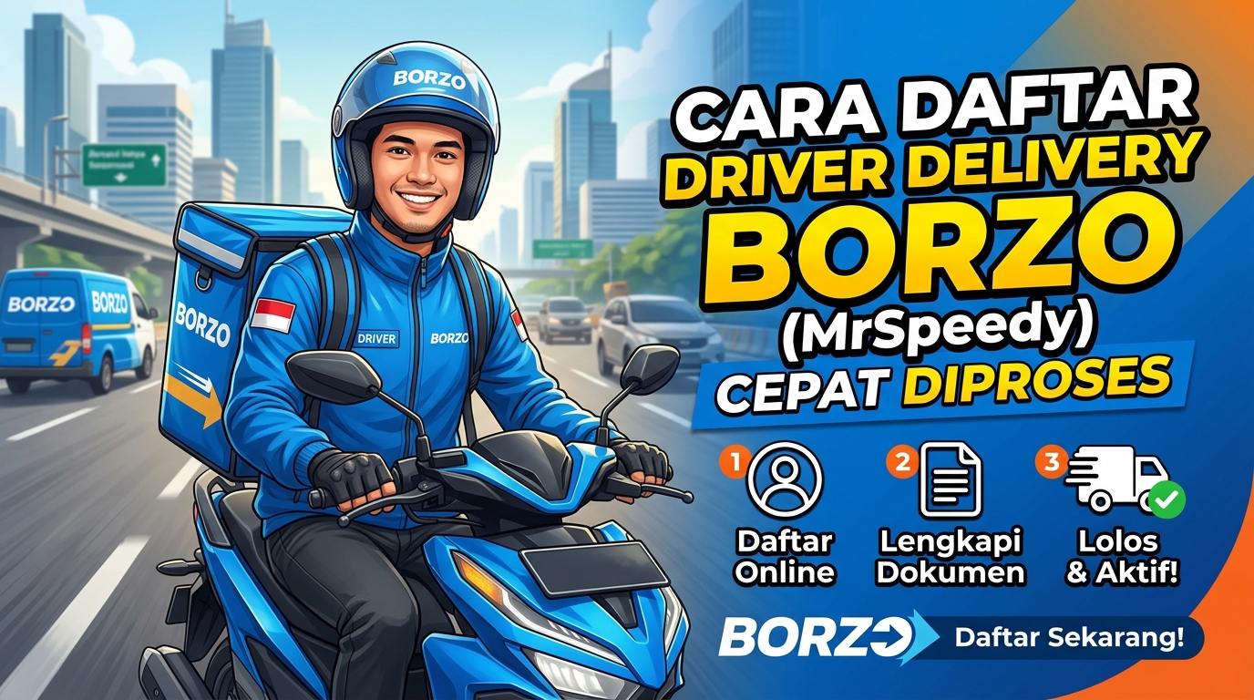 Cara Daftar Driver Delivery Borzo (MrSpeedy) Cepat Diproses