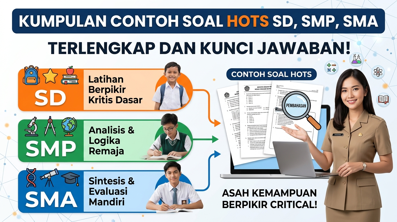 Kumpulan Contoh Soal HOTS SD, SMP, SMA Terlengkap dan Kunci Jawabannya