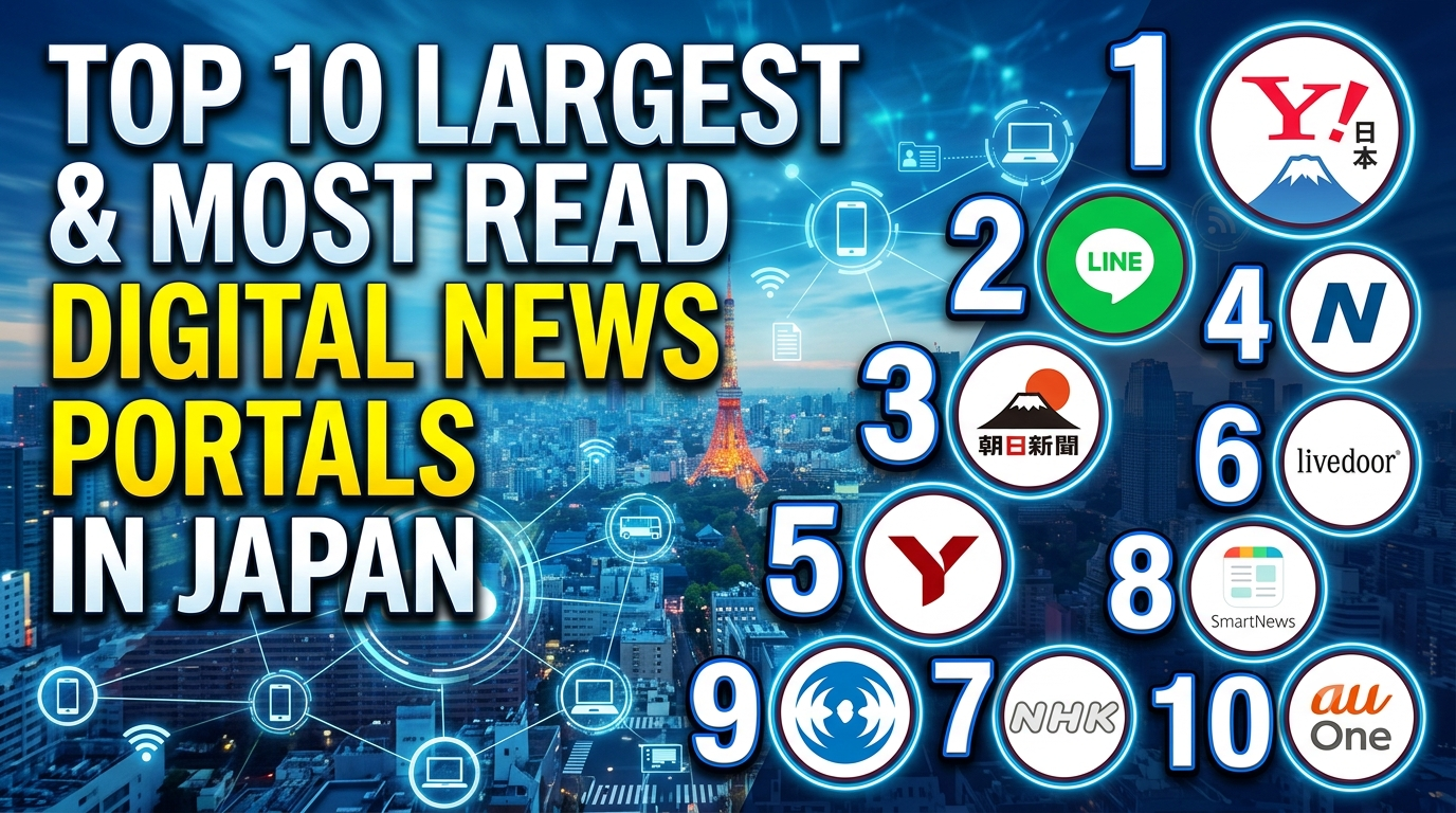 Top 10 Largest and Most Read Digital News Portals in Japan