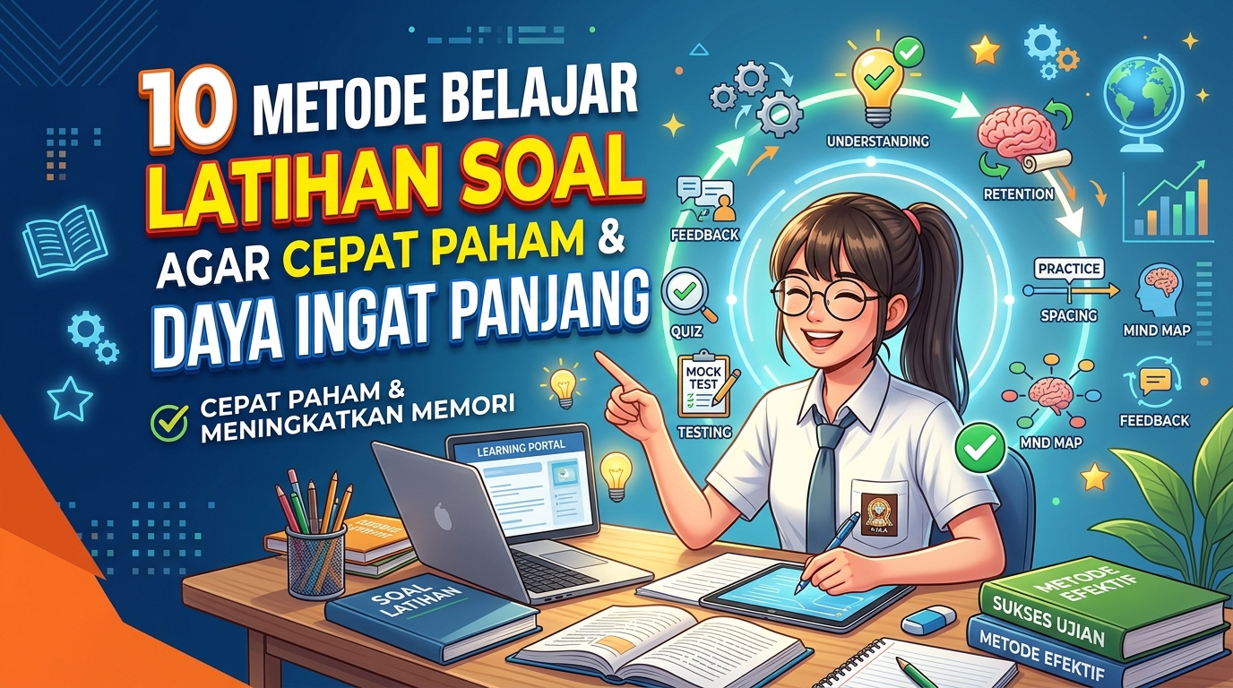 10 Metode Belajar Latihan Soal Agar Cepat Paham dan Daya Ingat Panjang