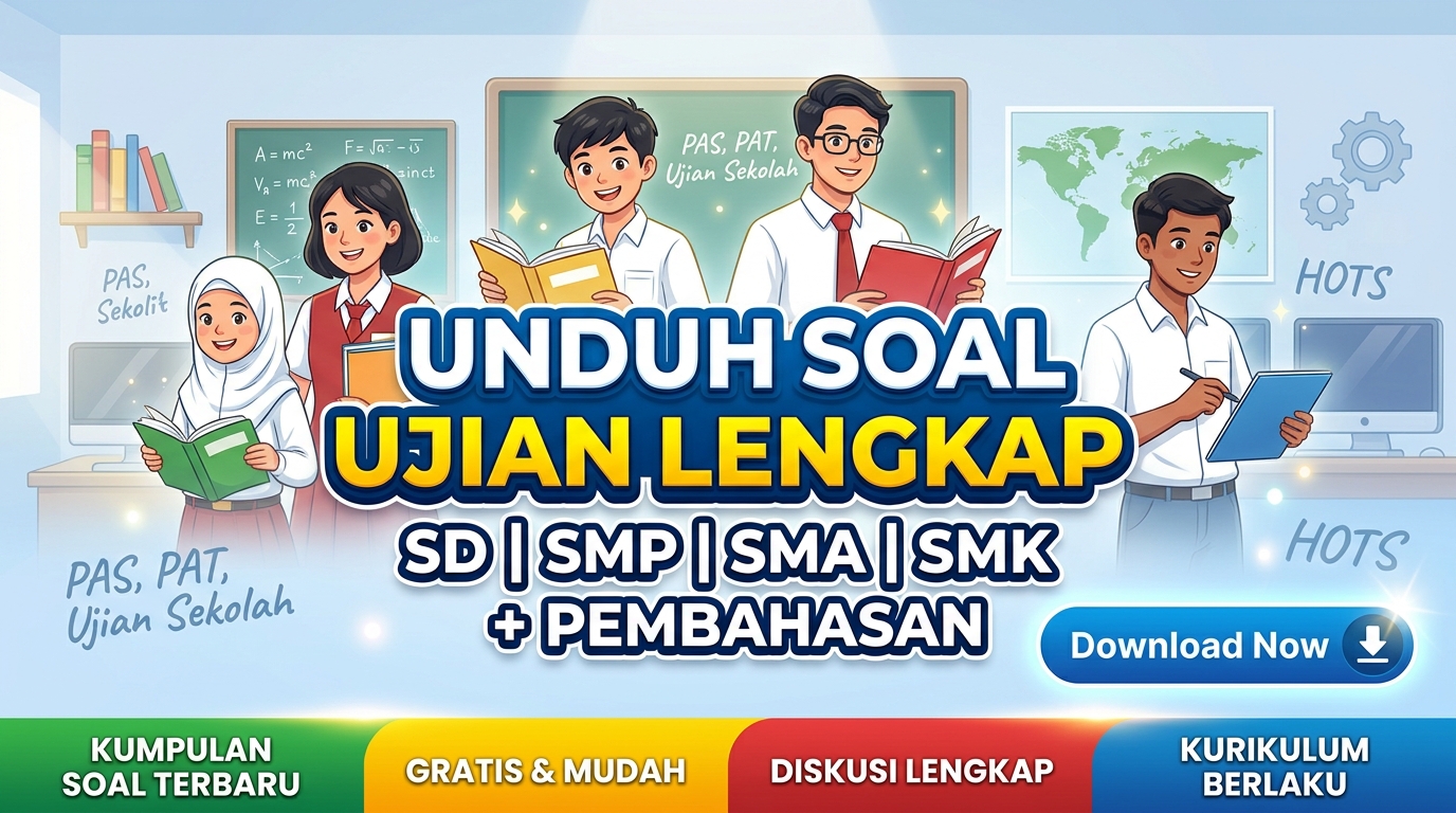 Link Unduh Kumpulan Soal Ujian SD, SMP, SMA, dan SMK Lengkap Beserta Pembahasannya