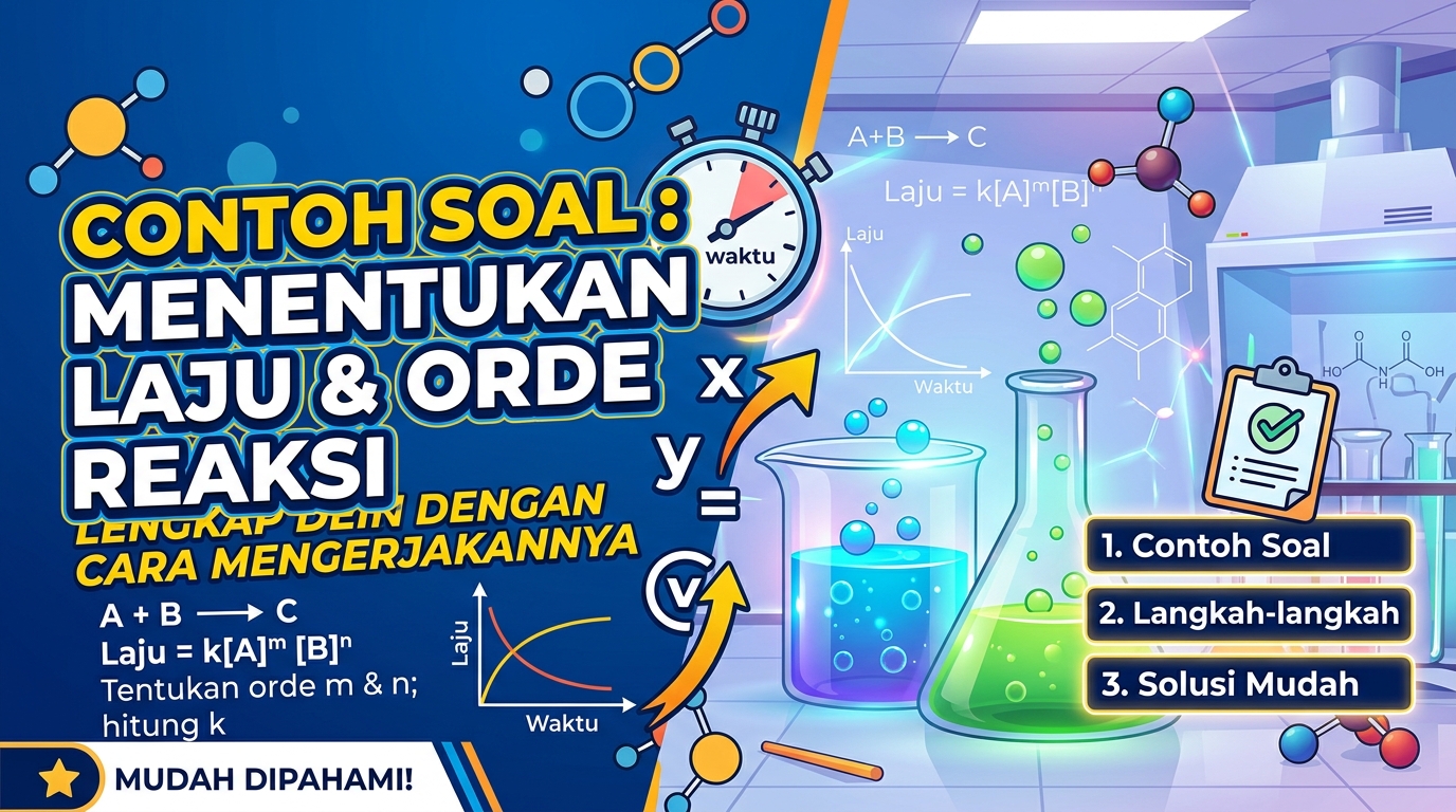 Contoh Soal Menentukan Laju Reaksi dan Orde Reaksi beserta Cara Mengerjakannya