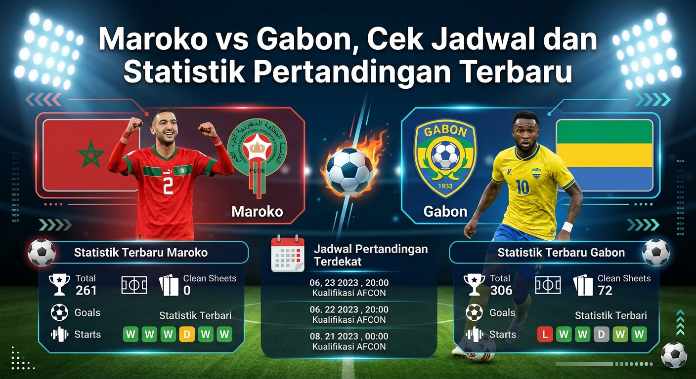 Maroko vs Gabon, Cek Jadwal dan Statistik Pertandingan Terbaru