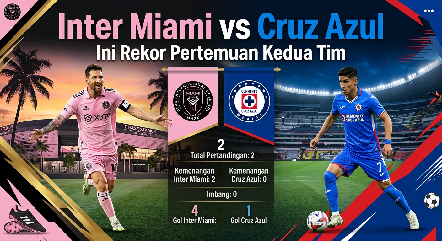 Inter Miami vs Cruz Azul, Ini Rekor Pertemuan Kedua Tim