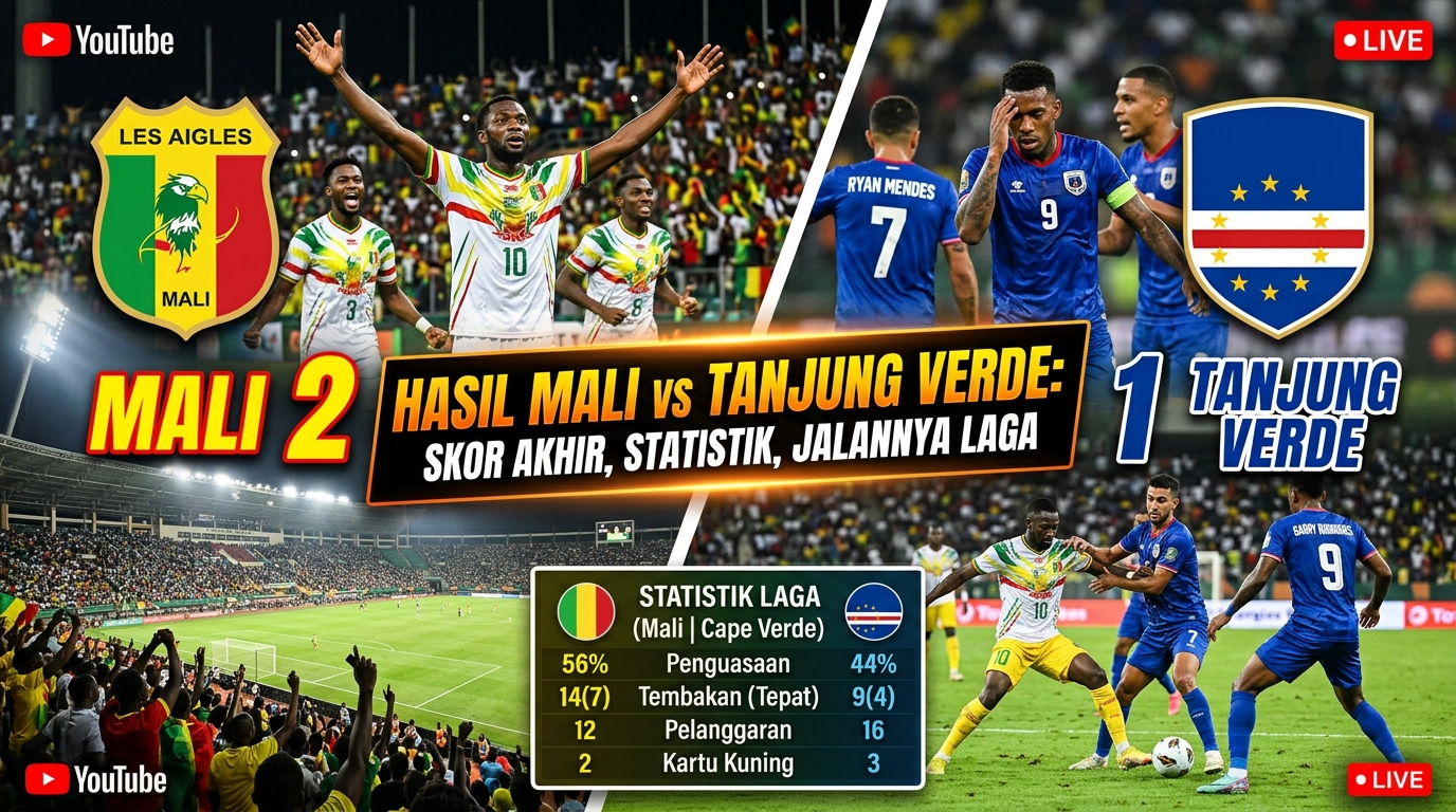 Hasil Mali vs Tanjung Verde: Skor Akhir, Statistik, dan Jalannya Laga