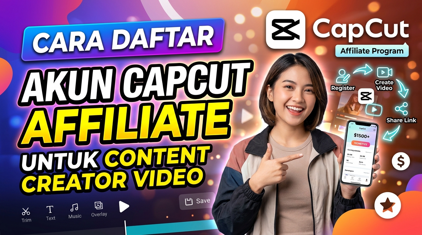 Cara Daftar Akun CapCut Affiliate untuk Content Creator Video