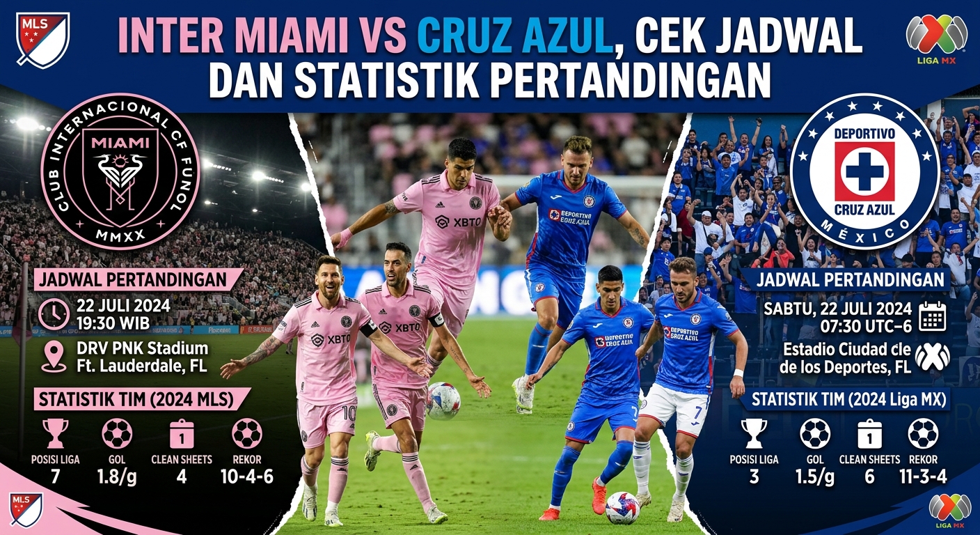 Inter Miami vs Cruz Azul, Cek Jadwal dan Statistik Pertandingan