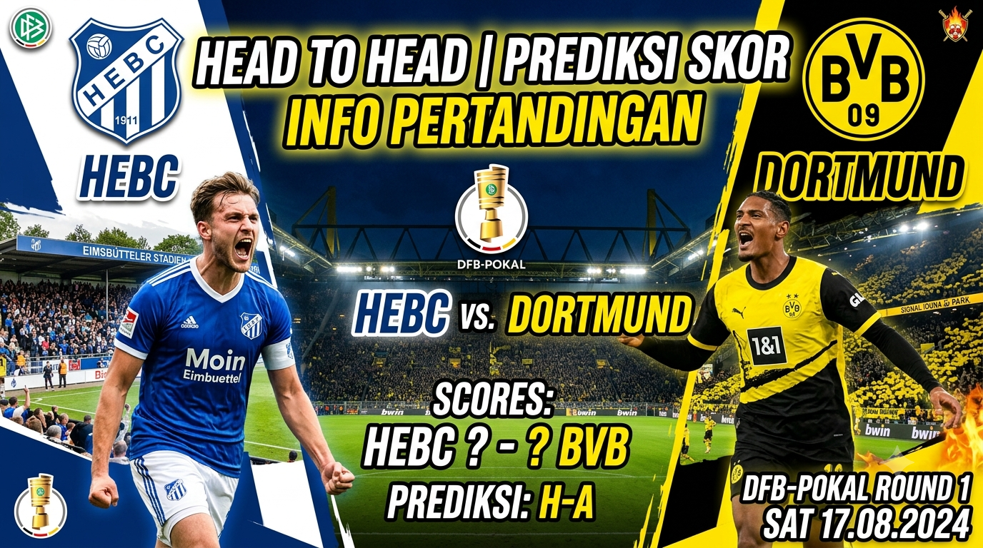 HEBC vs Dortmund: Head to Head, Prediksi Skor, dan Informasi Pertandingan