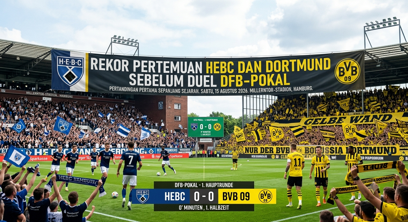 Rekor Pertemuan HEBC dan Dortmund Sebelum Duel DFB-Pokal