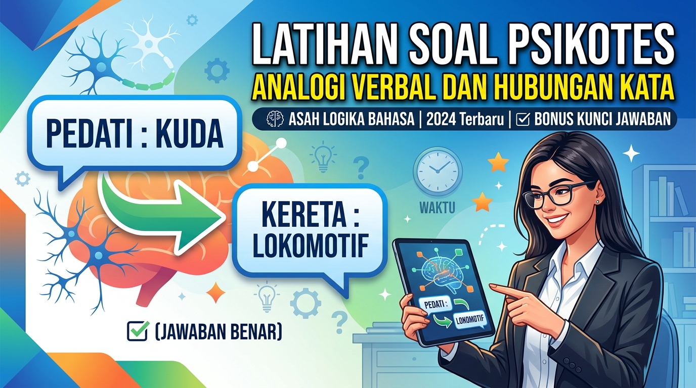 Latihan Soal Psikotes Analogi Verbal dan Hubungan Kata