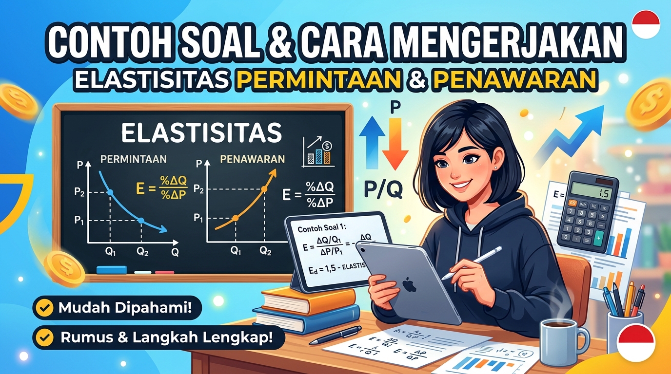Contoh Soal Menghitung Elastisitas Permintaan dan Penawaran beserta Cara Mengerjakannya