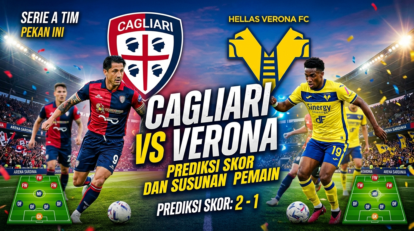 Cagliari vs Verona Terbaru: Prediksi Skor dan Susunan Pemain