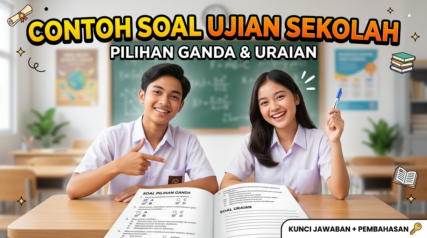 Contoh Soal Pilihan Ganda dan Uraian Ujian Sekolah