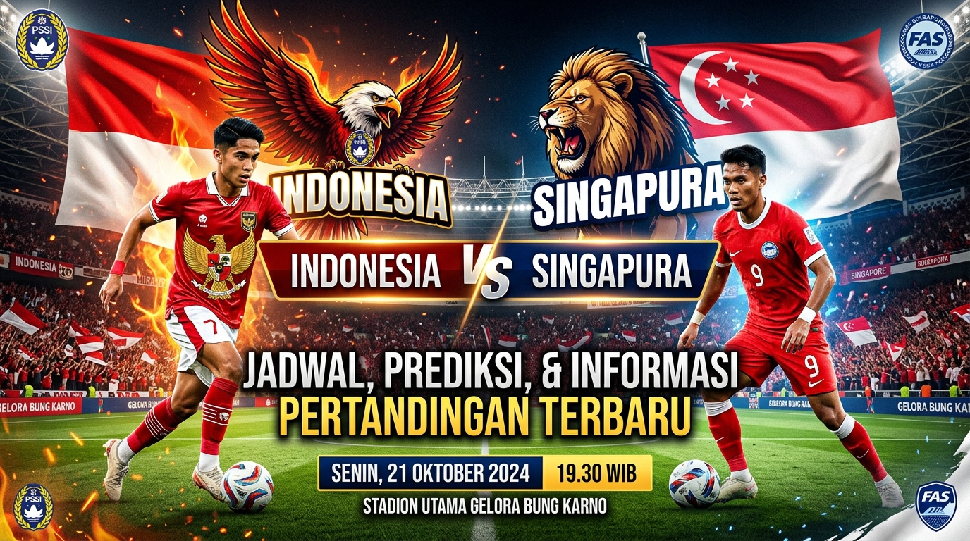 Indonesia vs Singapura: Jadwal, Prediksi, dan Informasi Pertandingan Terbaru