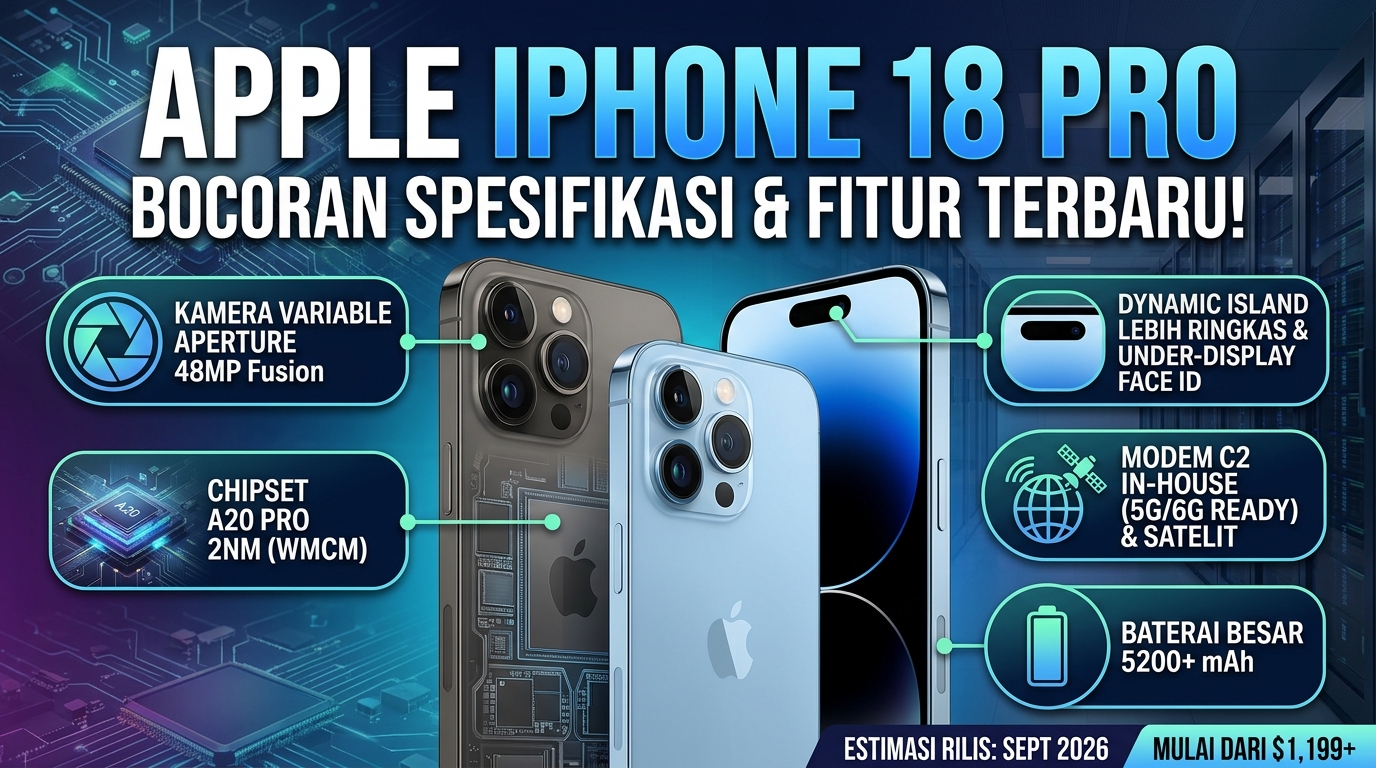 Apple iPhone 18 Pro: Bocoran Spesifikasi dan Fitur Terbaru