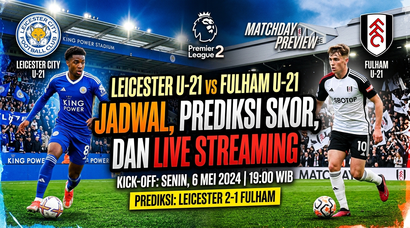 Leicester vs Fulham U-21: Jadwal, Prediksi Skor, dan Live Streaming