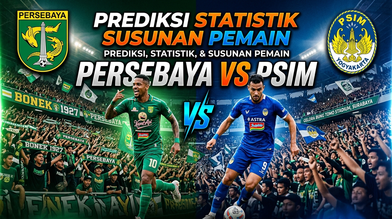 Persebaya vs PSIM: Prediksi, Statistik, dan Susunan Pemain